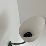 Pair of Brass and Opaline Glass Mid-Century Swedish Wall Lights