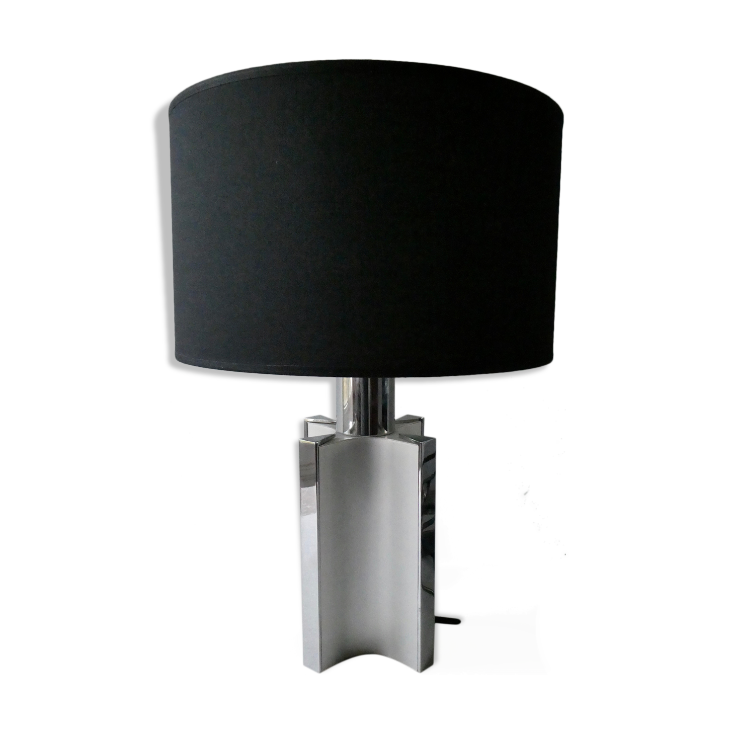 70s chrome metal lamp