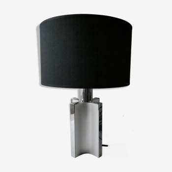 70s chrome metal lamp
