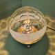Large table lamp in blown honeycomb glass, 1970.