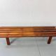 Mid-century modern brown wood slatted coffee table by Martin Visser for 't Spectrum, 1960s