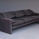 3-seater model Maralunga sofa by Vico Magistretti, Cassina