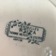 Set of 4 hollow plates in iron soil of versailles model salins around 1900