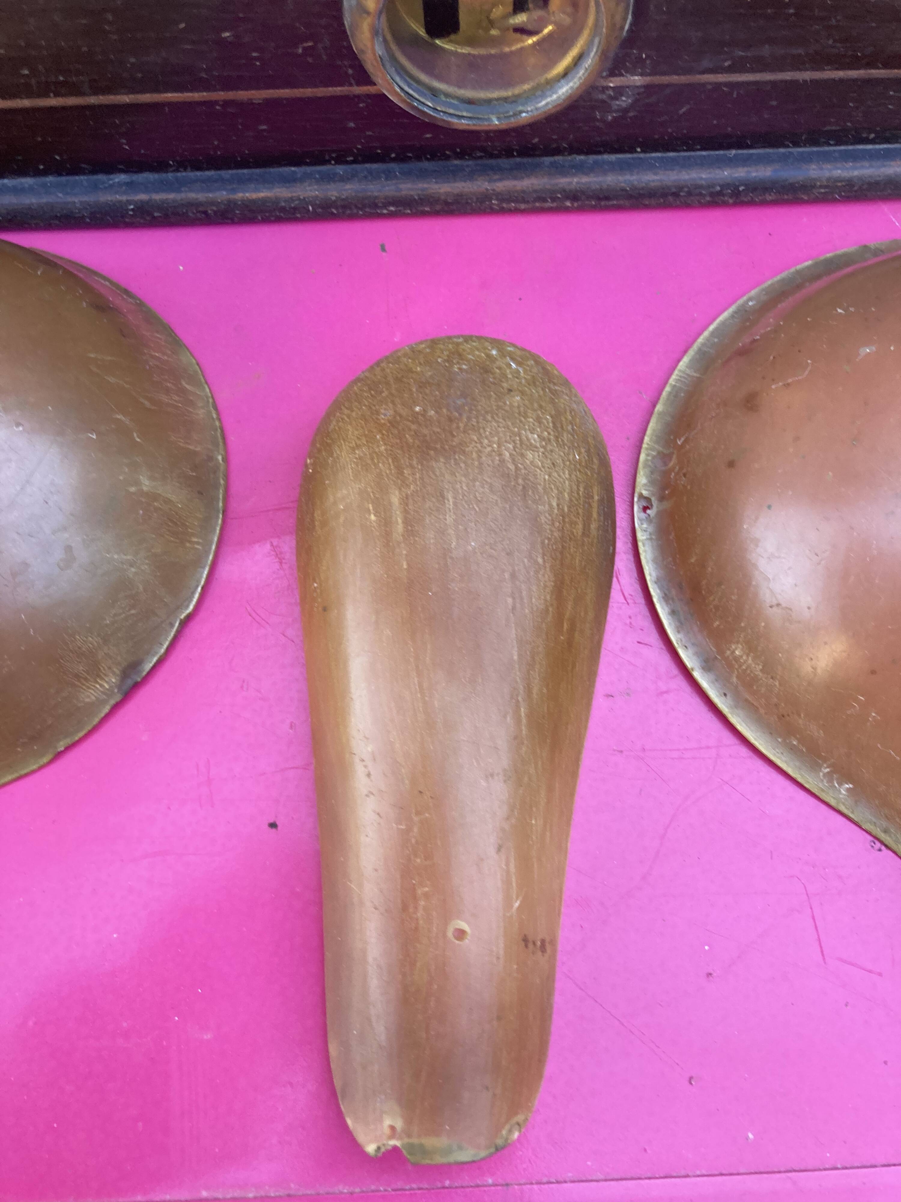 Old tobacco scale, or Apothecary horn trays