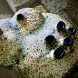 Vintage organic-shaped vase by elmut schaffenacker 1960