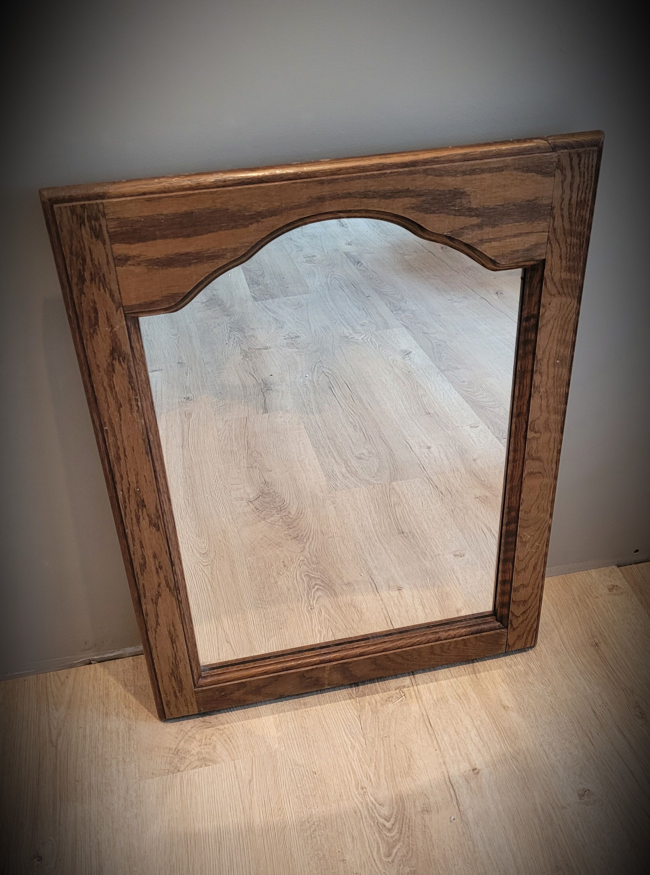 Mirror wood mustache 55x73