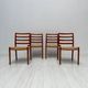 1970s set of 4 vintage Danish teak dining chairs no. 85 by Niels O. Møller