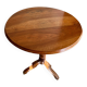 19th century pedestal table, Louis Philippe period in walnut, diam: 64.5cm