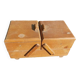 Worker seamstress box in patinated solid wood