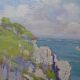 Grand paysage marine falaises huile sur panneau encadré Paul RUBEN (1882-19