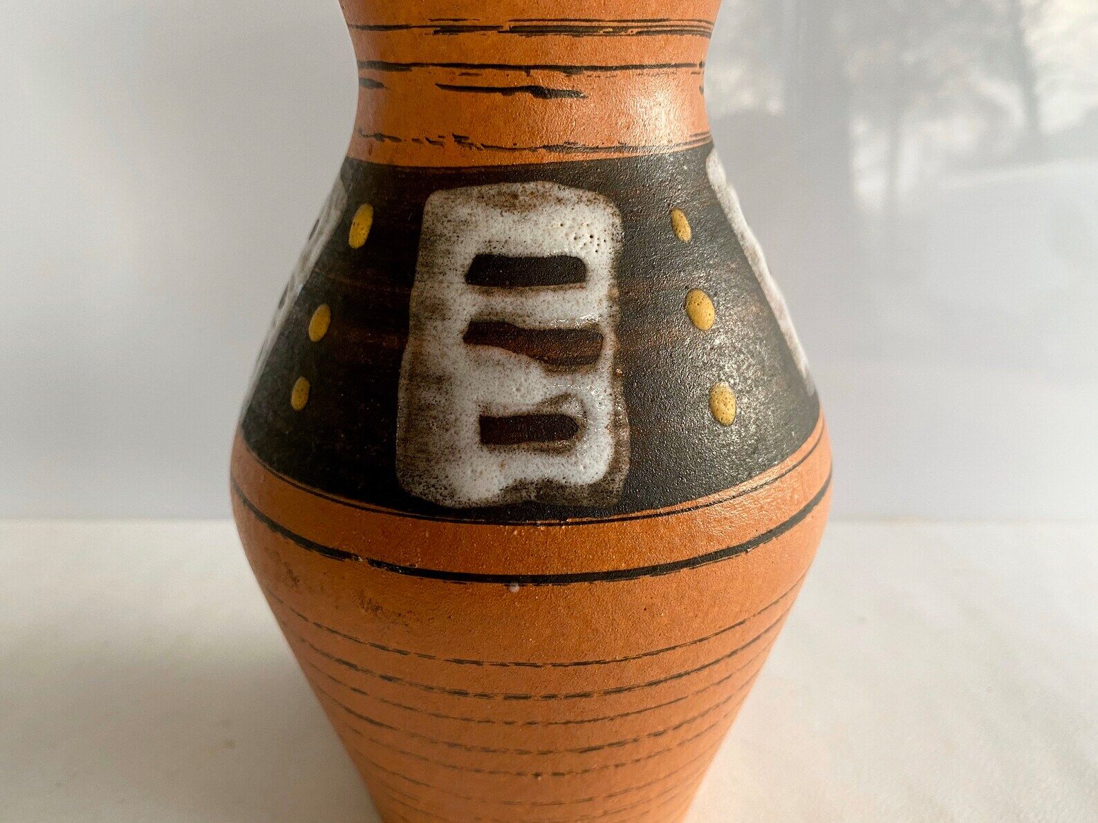 Vintage West German Vase with fat lava glaze