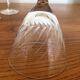 4 verres à vin en verre gravé 9 cl