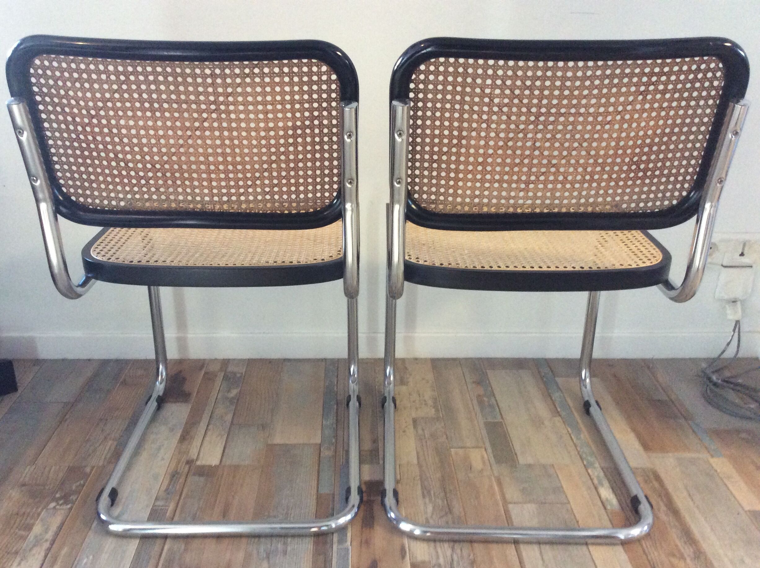 Pair of chairs Marcel Breuer Cesca B32