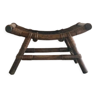 Rattan footrest, 70s