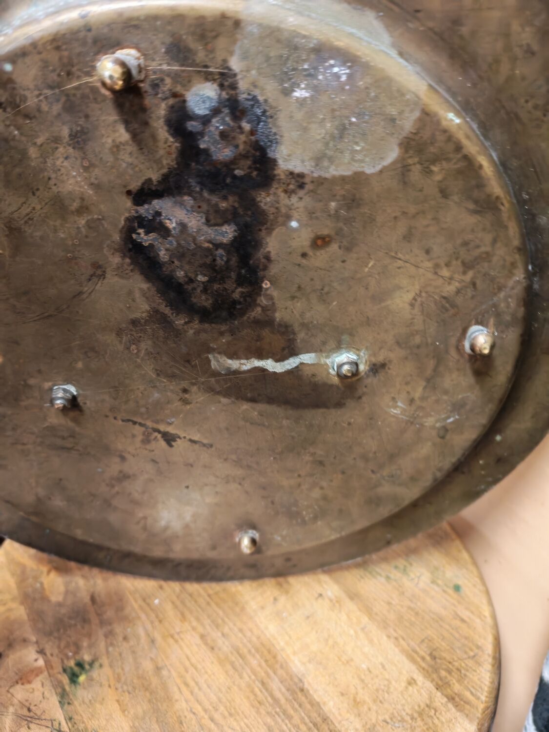 Vintage brass boho style aperitif server