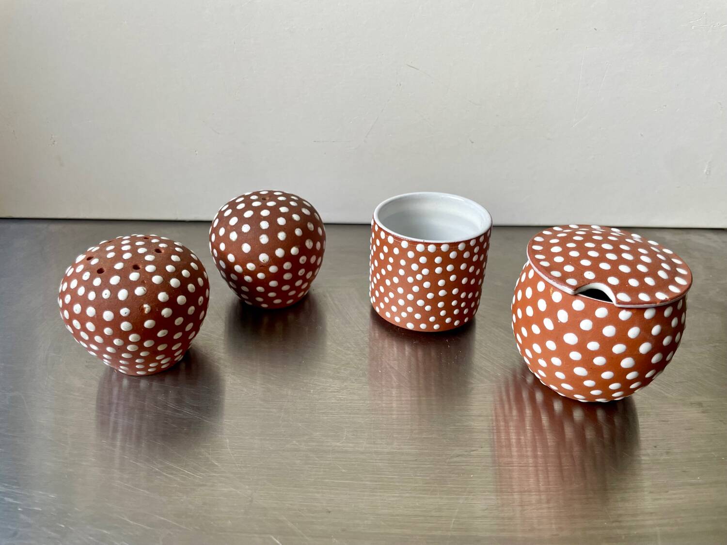 Lot de 4 vases zeuthen keramik années 1950 danemark