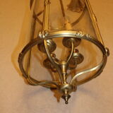 Set of suspension old brass lantern 4 fires