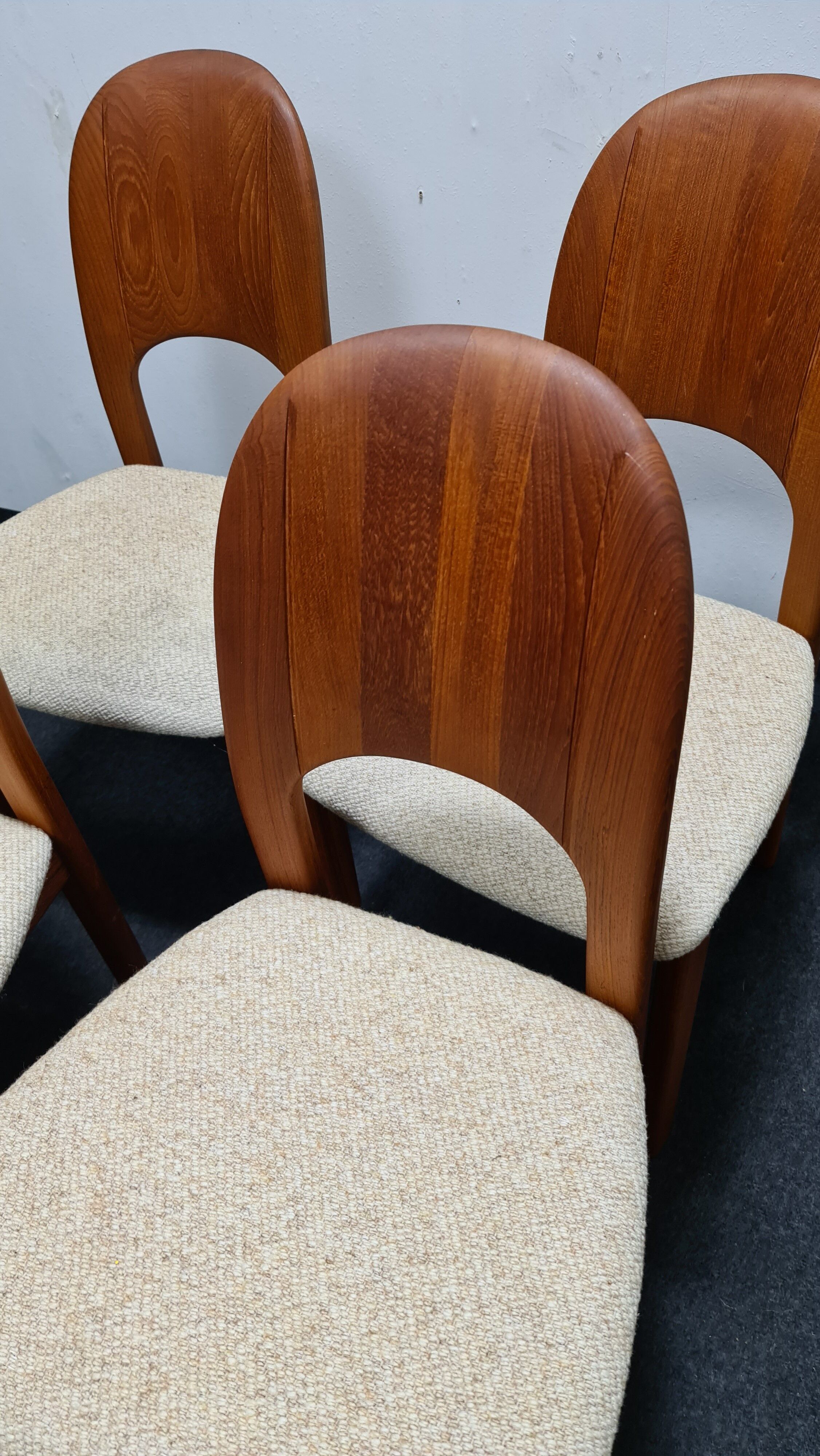 Four vintage Danish design dinning chairs by Holstebro møbelfabrik a/s