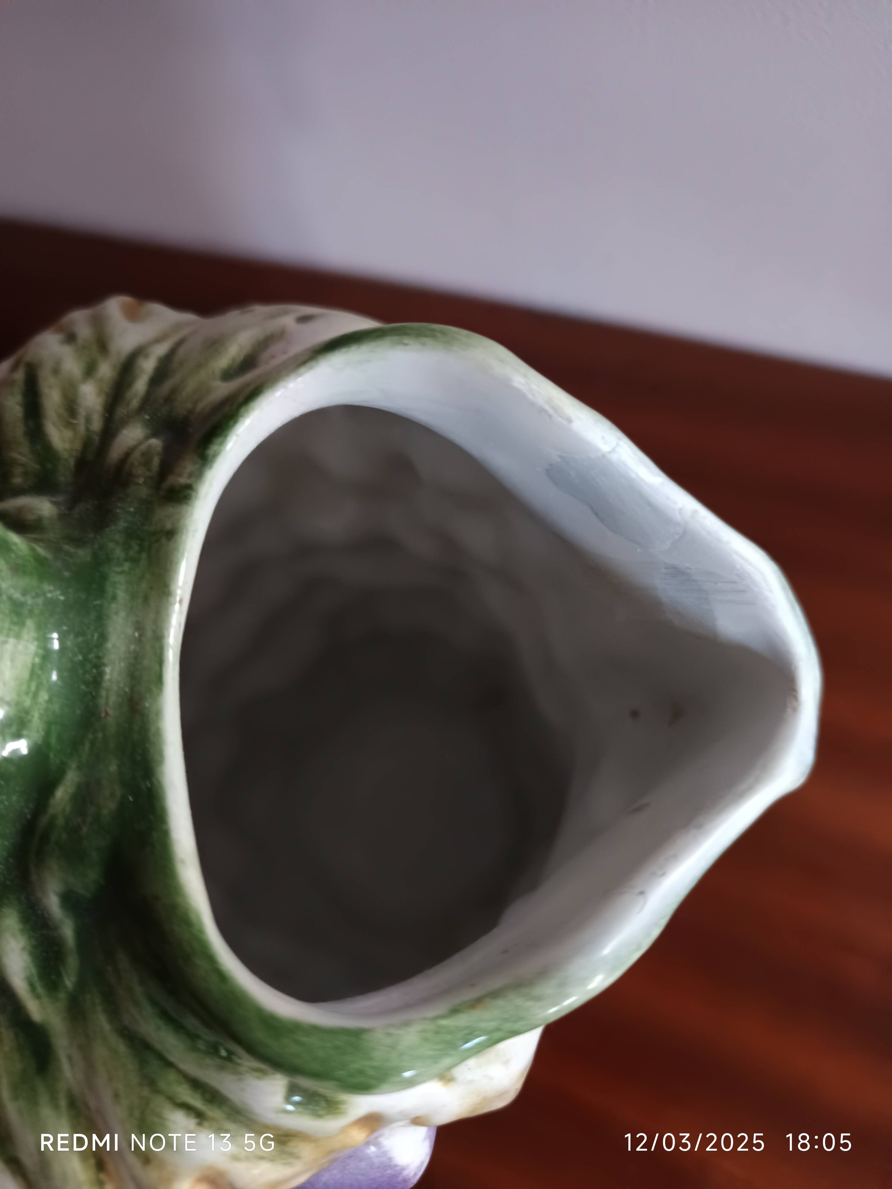 Antique grape-shaped slip pitcher