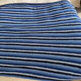 Seventies hand-knitted wool blanket
