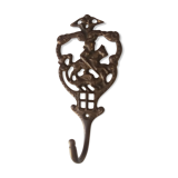 Porte-manteau patère ancienne en laiton