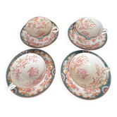 4 porcelain tea cups