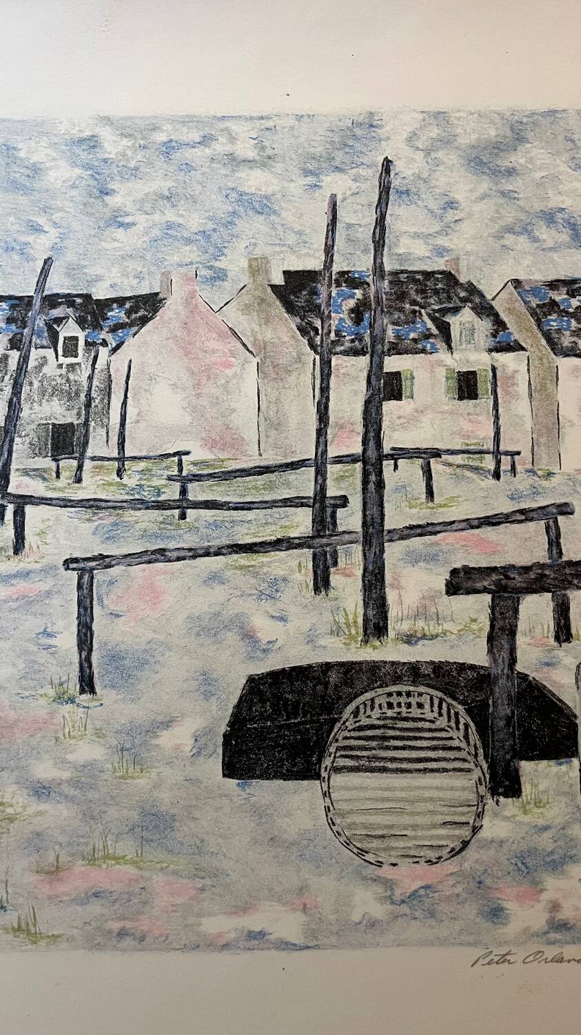 Lithographie du céramiste Peter Orlando