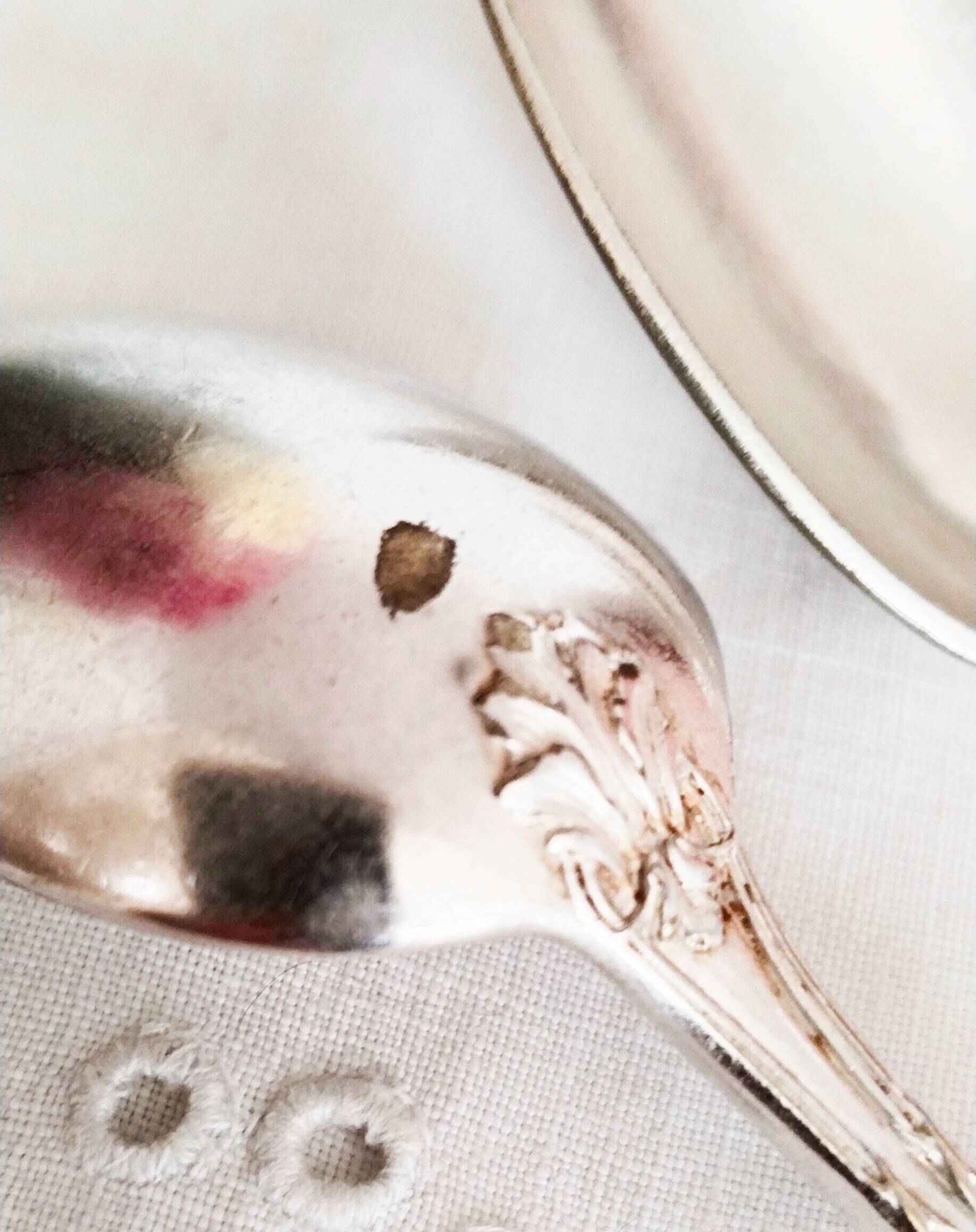 Cuillères à dessert en argent