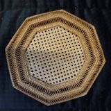 Octagonal dish rattan