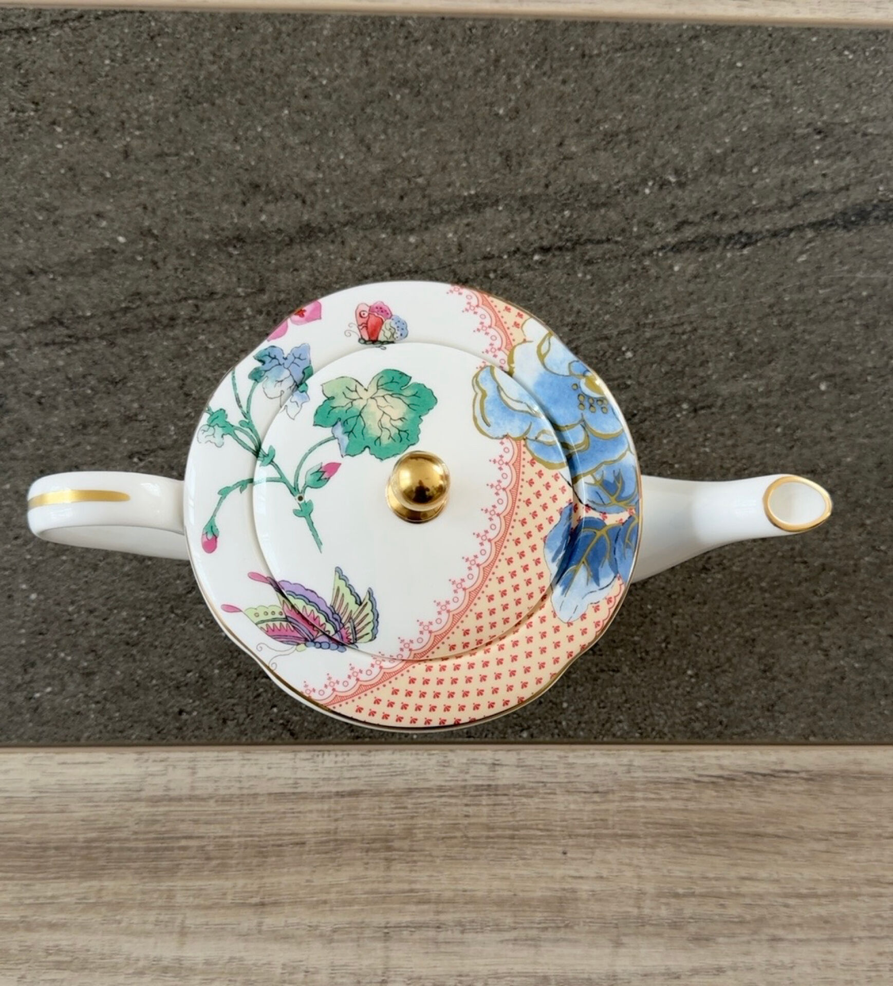 Wedgwood Butterfly Bloom Teapot – English Bone China