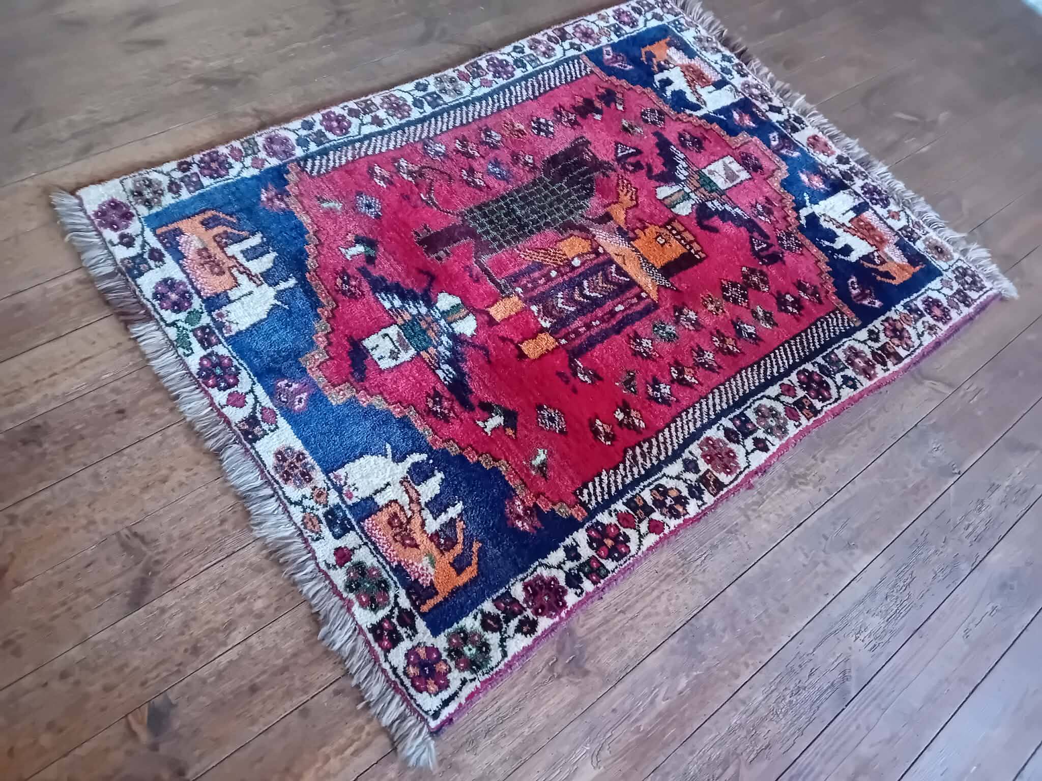 Handmade Qashqai Persian rug 150x111cm