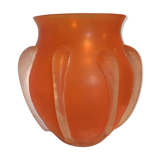 Orange glass vase