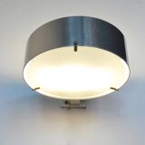 Chromed metal and glass wall lamp by Bruno Gatta for Stilnovo, Italy 1960's
