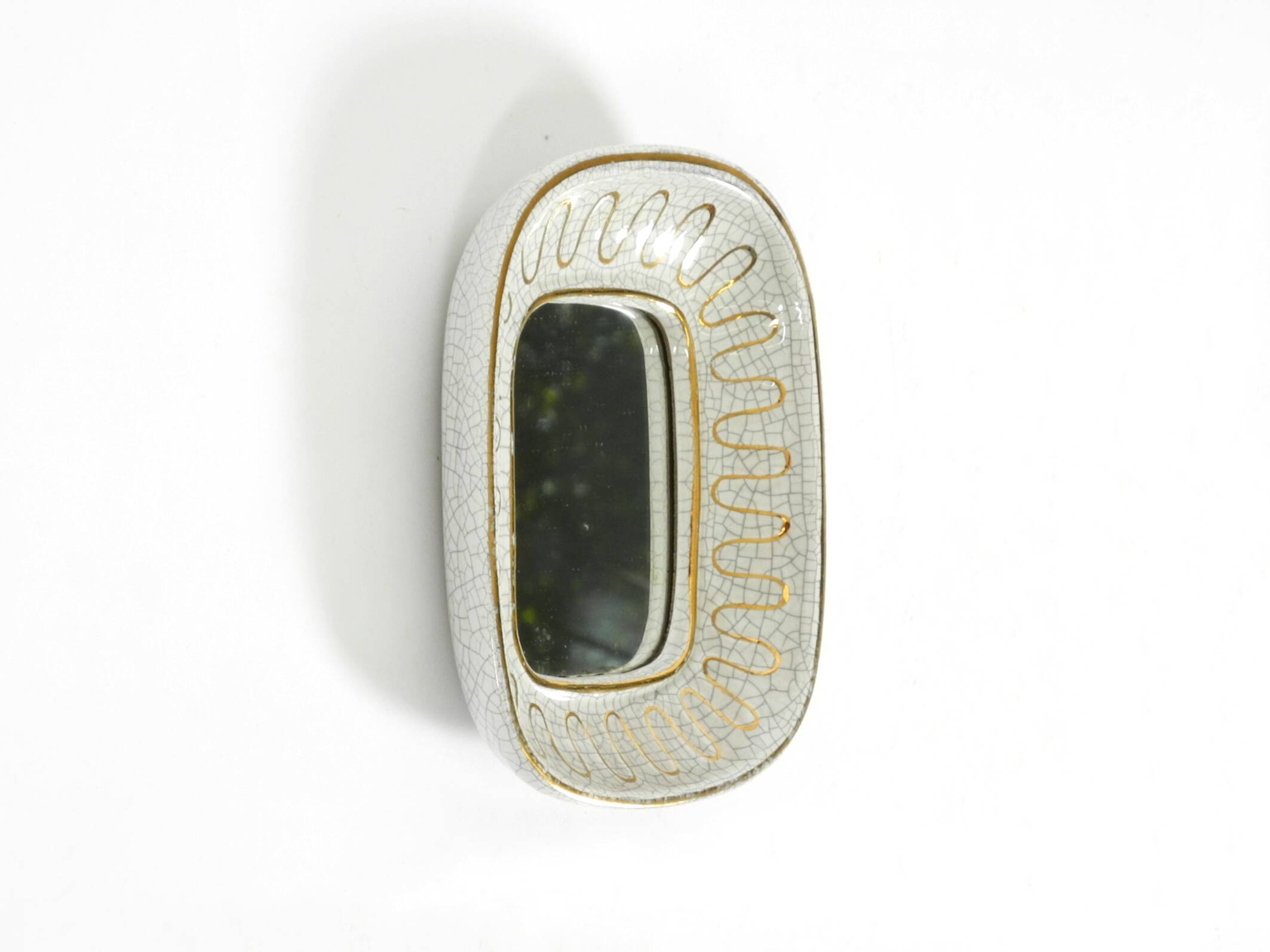 Beautiful small Art Deco ceramic mirror by Gmundner Keramik Austria, 1920