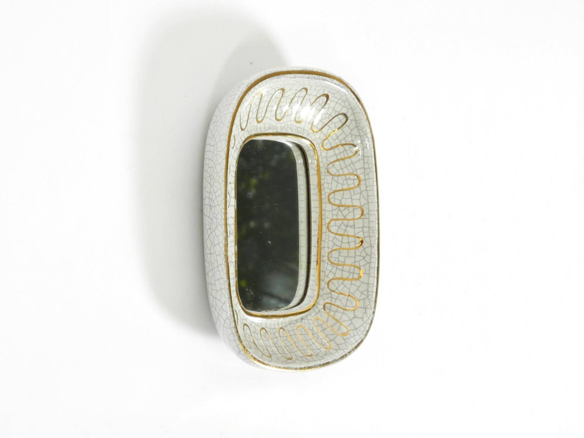 Beautiful small Art Deco ceramic mirror by Gmundner Keramik Austria, 1920
