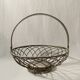 Vintage silver metal fruit basket