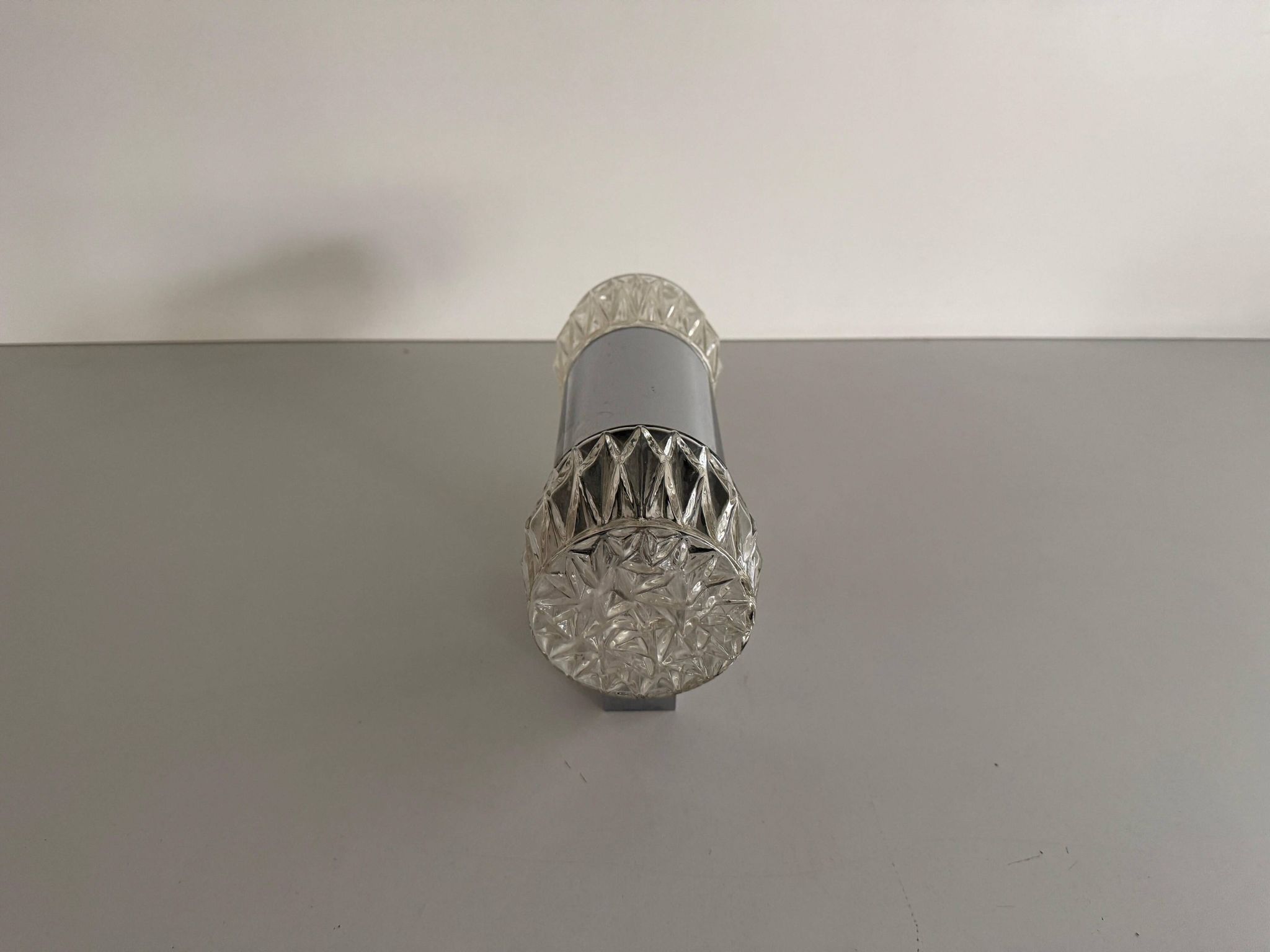 Mid-century double-headed glass and metal wall sconce, 1960, Italy