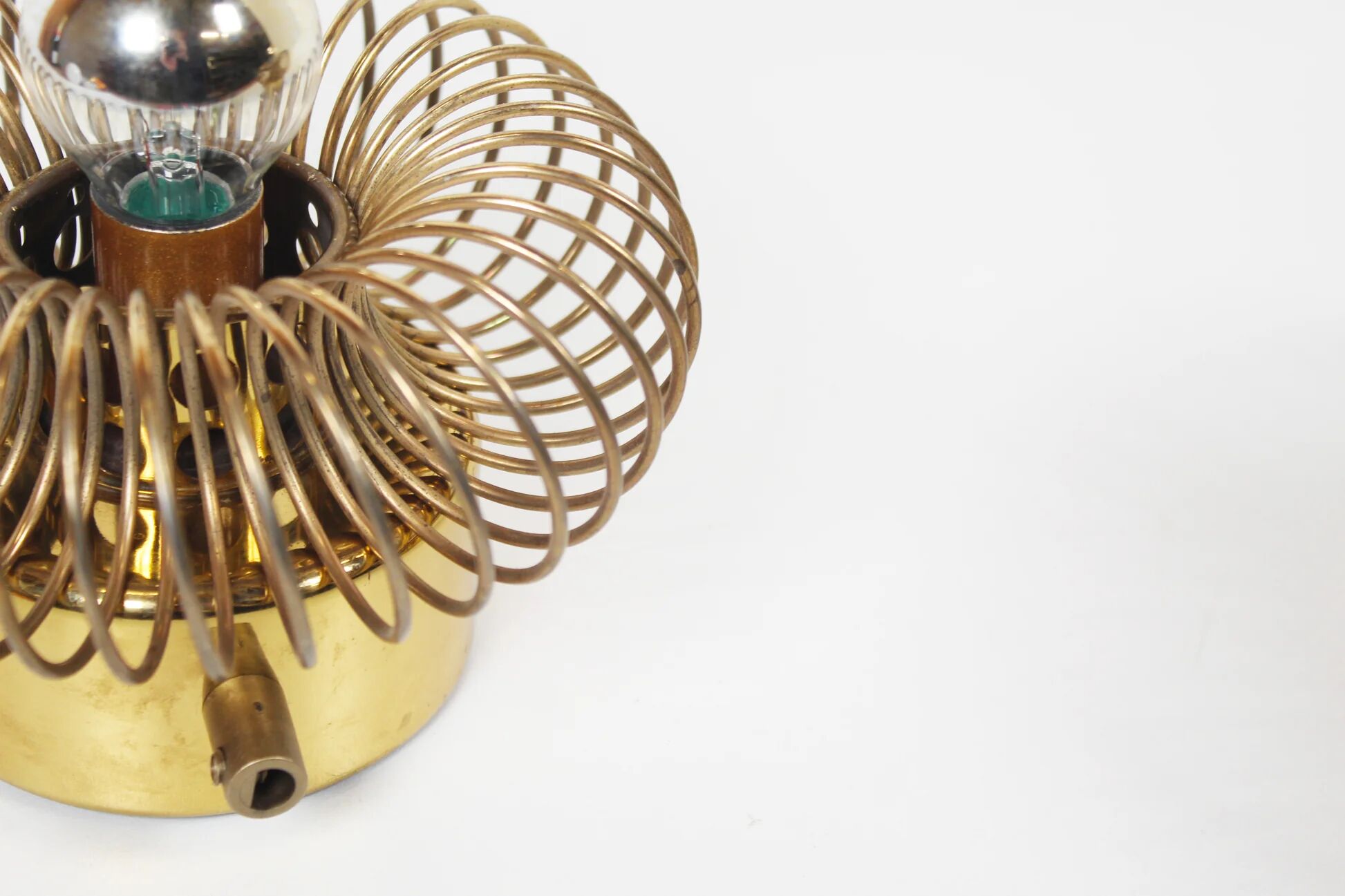 Pair of rare brass 'Spring' wall lamps by Oxar