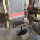 Saarinen & Knoll International: Tulip table, marble marquina and black rilsan