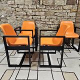 Set of 4 1970s Space Age armchairs