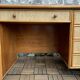 Vintage rattan and woven wicker desk 1970