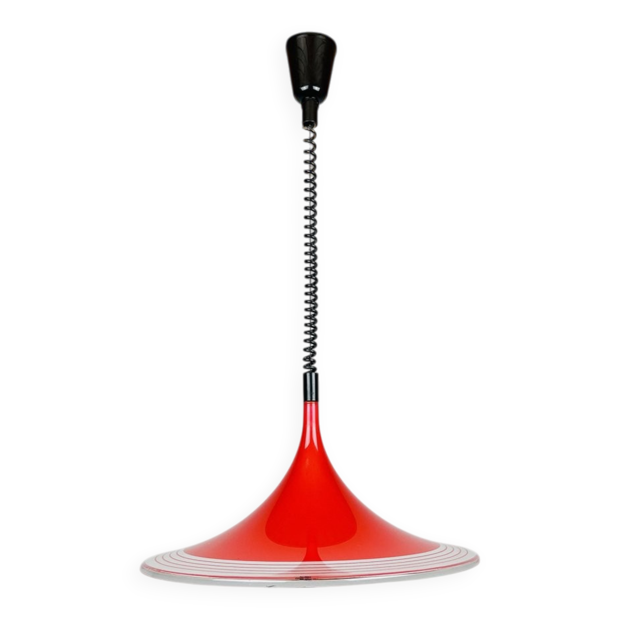 Red Albatros pendant lamp made of plastic from the mid-century by Meblo, Yugoslavia, 1970s.