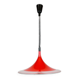 Red Albatros pendant lamp made of plastic from the mid-century by Meblo, Yugoslavia, 1970s.