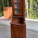 2-part corner display cabinet, English Victorian mahogany, 20th century