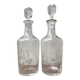 Paire de carafes gravées Napoleon III