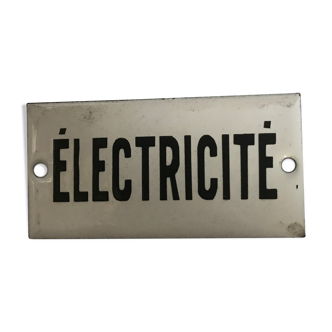 Plaque émaillée d’utilité