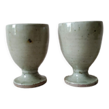 2 cups or mazagrans sandstone Jacques Migeon La Borne 60s