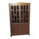 Parisian glass-fronted cabinet, Art Deco vintage bookshelf, solid oak furniture.