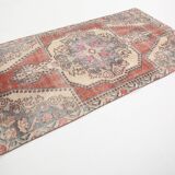 4x7 Shades Of Red Beige Oriental Vintage Rug, 126x220Cm SK 2638