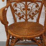 Emmanuelle peacock rattan armchair